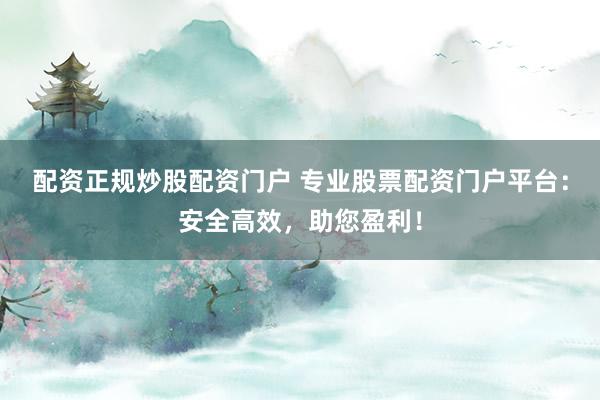 配資正規(guī)炒股配資門戶 專業(yè)股票配資門戶平臺：安全高效，助您盈利！