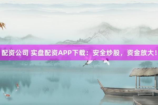 配資公司 實盤配資APP下載：安全炒股，資金放大！