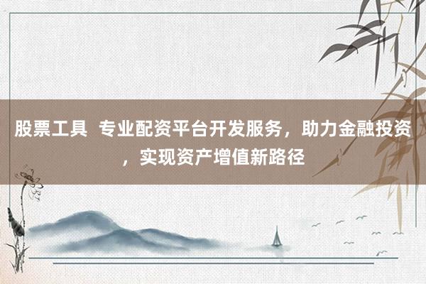 股票工具  專業(yè)配資平臺(tái)開(kāi)發(fā)服務(wù)，助力金融投資，實(shí)現(xiàn)資產(chǎn)增值新路徑